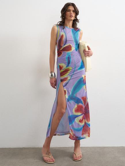 Topshop Floral Sleeveless Maxi Dress, Multi, Multi