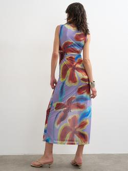 Topshop Floral Sleeveless Maxi Dress, Multi - view 2, Multi
