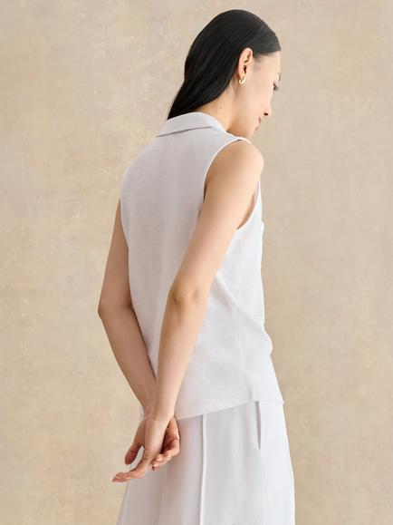 Hobbs Anais Sleeveless Shirt, White - view 2, White