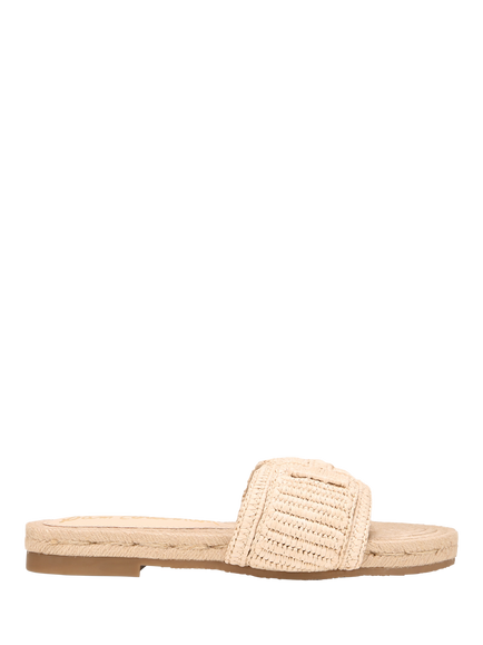 Sam Edelman Miya Raffia Slider Sandals, Natural, Natural