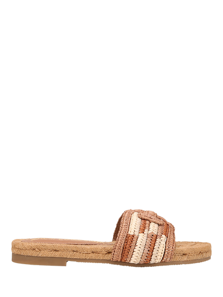 Sam Edelman Miya Raffia Slider Sandals, Brown Multi, Brown Multi