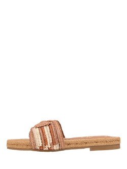 Sam Edelman Miya Raffia Slider Sandals, Brown Multi - view 2, Brown Multi