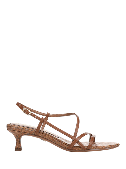Sam Edelman Cora Leather Kitten Heel Court Shoes, Brown, Brown