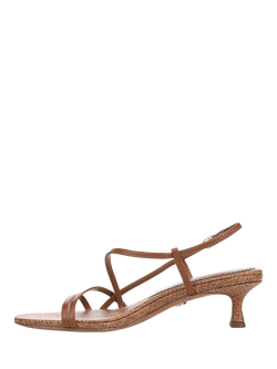 Sam Edelman Cora Leather Kitten Heel Court Shoes, Brown - view 2, Brown