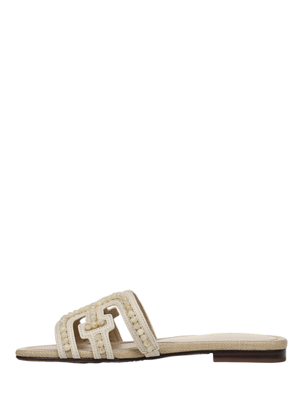 Sam Edelman Bay Tide Embellished Slider Sandals, Light Almond/Modern - view 2, Light Almond/Modern