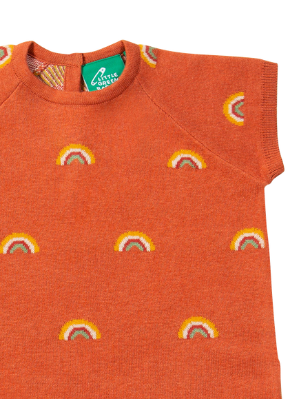 Little Green Radicals Kids' Knitted Tunic Dress, Multi - view 2, Multi