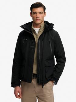 Superdry Hooded Ultimate Embroidered Windbreaker Jacket, Black, Black