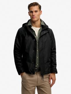 Superdry Hooded Shell Jacket, Black, Black