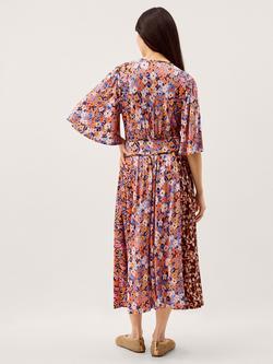 Monsoon Ceri Floral Print Jersey Midi Dress, Multi - view 2, Multi