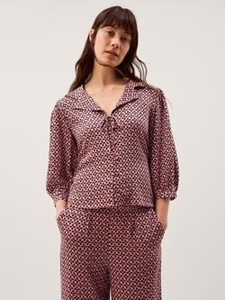 Monsoon Netta Floral Blouse containing LENZING™ ECOVERO™ Viscose, Pink, Pink