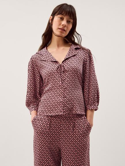 Monsoon Netta Floral Blouse containing LENZING™ ECOVERO™ Viscose, Pink, Pink