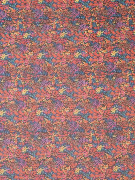 chesca Ditsy Floral Scarf, Orange/Multi - view 2, Orange/Multi