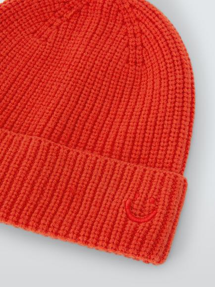 John Lewis Kids' Beanie Hat, Orange - view 2, Orange
