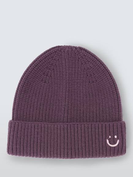 John Lewis Kids' Beanie Hat, Purple - view 2, Purple