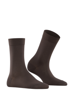 FALKE Cotton Rich Ankle Socks, Dark Brown - view 2, Dark Brown