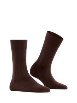 FALKE Sensitive London Ankle Socks, Dark Brown - view 2, Dark Brown