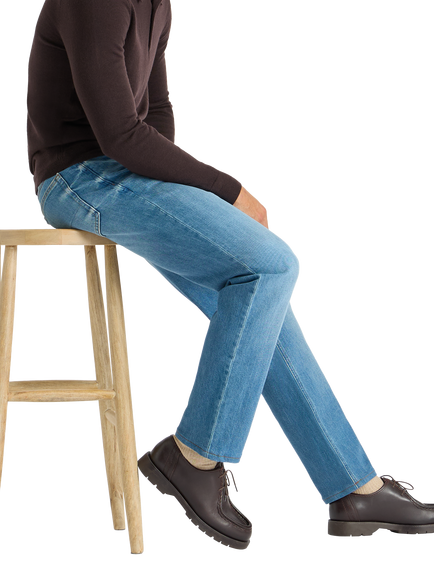 SPOKE Italian Denim Wide Thigh Slim Jeans, 7 Year Wash - view 2, 7 Year Wash