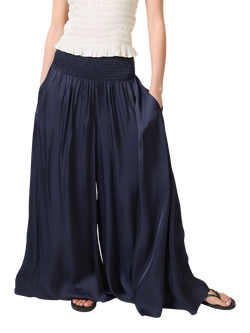 Traffic People Aurora Any Moment Now Wide Leg Trousers, Navy, Navy
