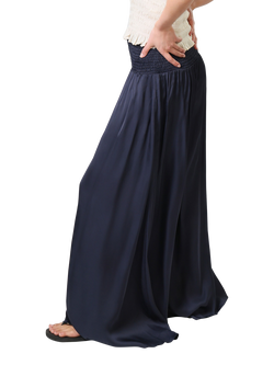 Traffic People Aurora Any Moment Now Wide Leg Trousers, Navy - view 2, Navy