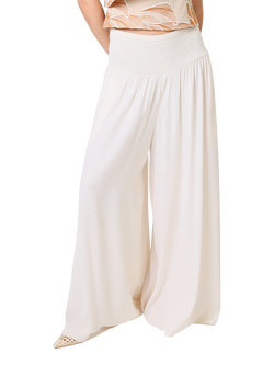 Traffic People Aurora Cream Tea Wide Leg Trousers, Cream, Cream