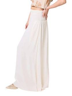 Traffic People Aurora Cream Tea Wide Leg Trousers, Cream - view 2, Cream