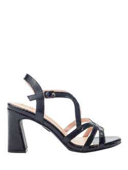 Moda in Pelle Missani Block Heel Strappy Sandals, Black, Black