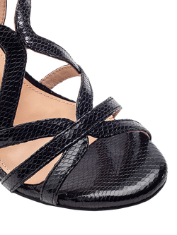 Moda in Pelle Missani Block Heel Strappy Sandals, Black - view 2, Black