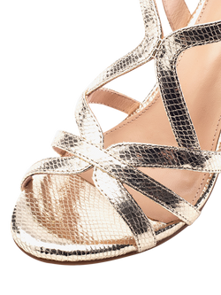 Moda in Pelle Missani Block Heel Strappy Sandals, Gold - view 2, Gold