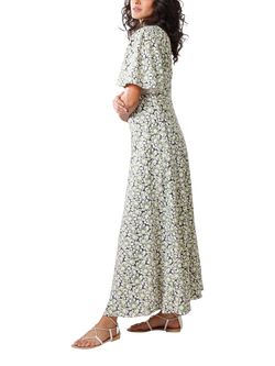 Traffic People Rene Floral Anglaise Dress, Green - view 2, Green