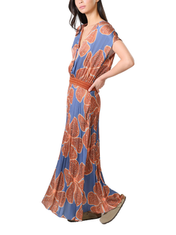 Traffic People Hera Full Bloom Maxi Dress, Blue - view 2, Blue