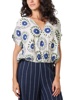 Traffic People Whispers When I Close My Eyes Top, Blue - view 2, Blue