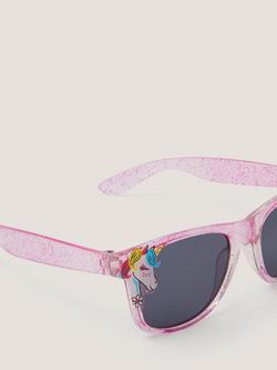 Monsoon Baby Unicorn Sunglasses, Pink - view 2, Pink