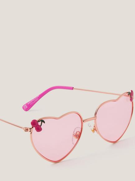 Monsoon Baby Cherry Heart Sunglasses, Multi - view 2, Multi