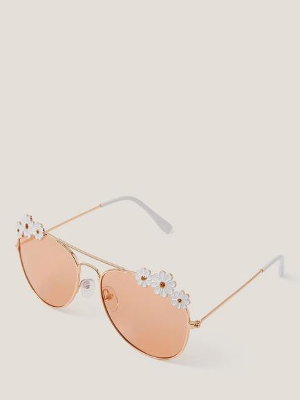 Monsoon Kids' Daisy Aviator Sunglasses, Multi, Multi