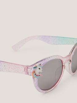 Monsoon Kids' Round Ombre Unicorn Sunglasses, Multi - view 2, Multi