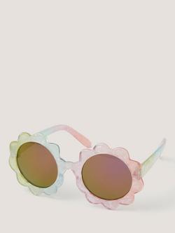 Monsoon Baby Flower Gingham Sunglasses, Multi, Multi