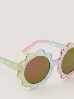 Monsoon Baby Flower Gingham Sunglasses, Multi - view 2, Multi