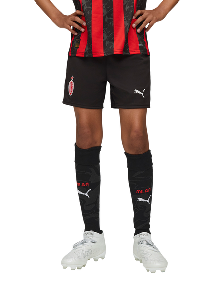 PUMA Kids' AC Milan 25/26 Football Shorts, Black/Red