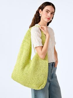 OMNES Aruba Paper Shoulder Bag, Lime - view 2, Lime