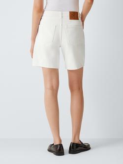 John Lewis Mid Rise Denim Shorts - view 2, White