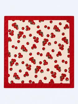 OMNES Tahiti Tomato Print Headscarf, Yellow Multi - view 2, Yellow Multi