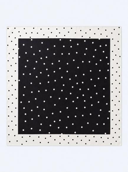 OMNES Tahiti Polka Dot Headscarf, Black/White - view 2, Black/White