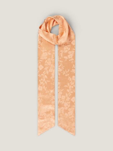 OMNES Scarlett Floral Jacquard Scarf, Peach