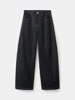 Mango Mid Rise Wide Leg Jeans, Indigo - view 2, Indigo