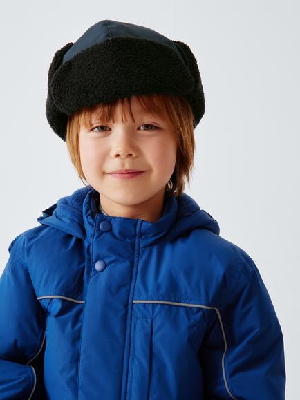 John Lewis Kids' Quilted Ski Trapper Hat, Navy, Navy