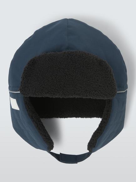 John Lewis Kids' Quilted Ski Trapper Hat, Navy - view 2, Navy