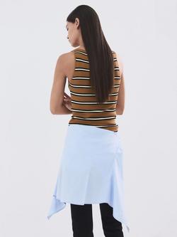 Mango Stripe Knit Vest Top, Caramel - view 2, Caramel