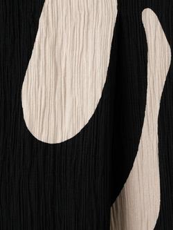 Mango Abstract Print Wide Leg Trousers, Black - view 2, Black