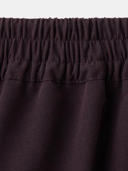 Mango Mid Rise Side Stripe Trousers, Wine - view 2, Wine