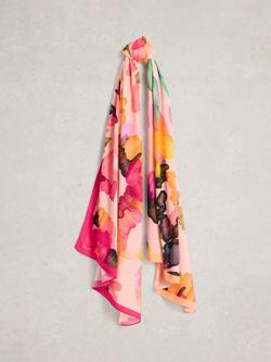 White Stuff Sophie Abstract Scarf, Pink/Multi, Pink/Multi